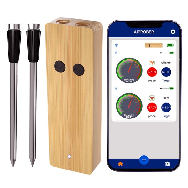 Wireless Meat Thermometer for Grilling and Smoking, 800FT Bluetooth Thermometer