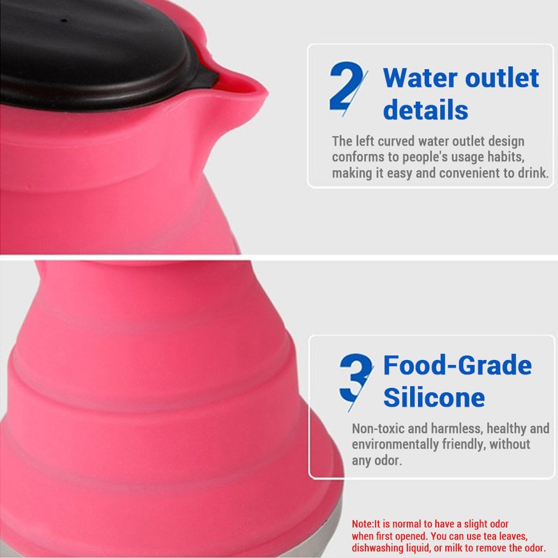 Creative Portable Silicone Kettle Outdoor Silica Gel Folding Coffee Compression