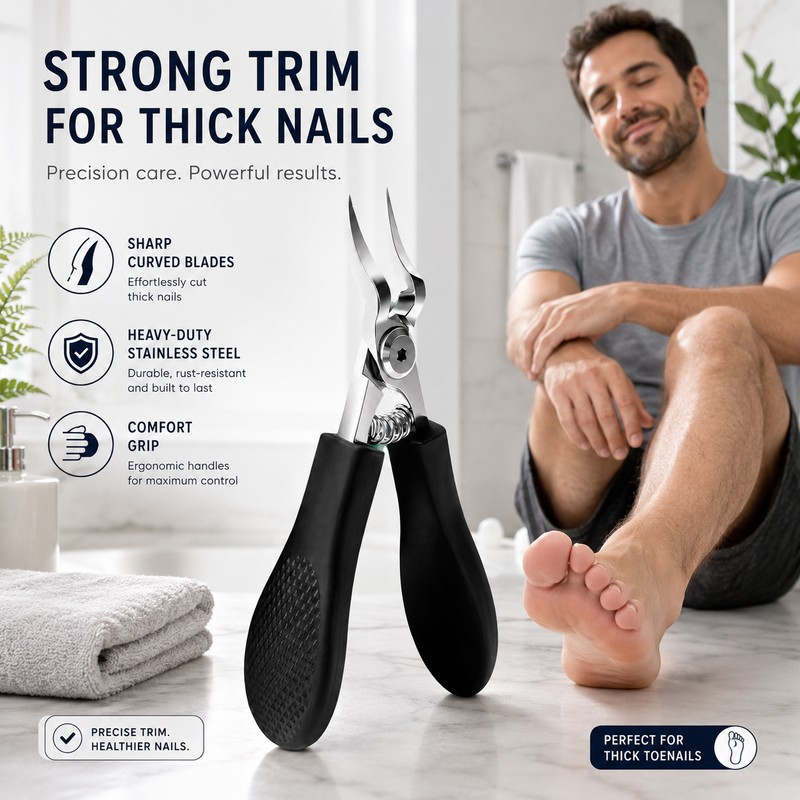 Heavy-Duty Stainless Steel Nail Clipper for Adults – Precision Toenail