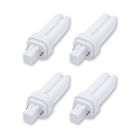 lumenivo 13 Watt Quad Tube Fluorescent Lamp with GX23-2, 2 Pin Base 2700k Warm White U Shaped Compact Fluorescent Bulbs 2 Pin - PLC 13w 2 Pin Double Tubes CFL with 810 Lumens Output - 4 Pack
