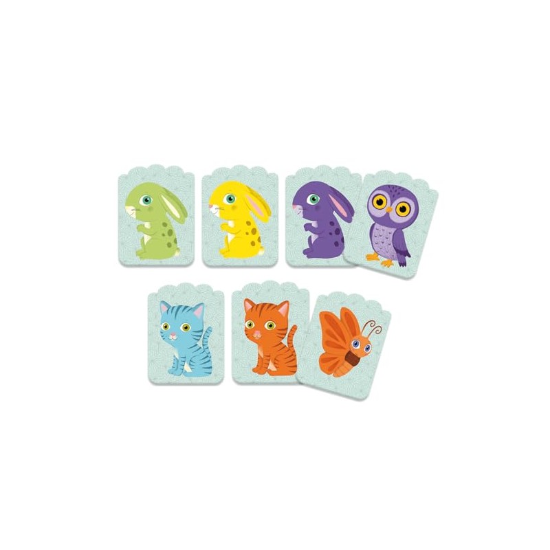 DJECO 35061 Little Match Cards Games, Blue