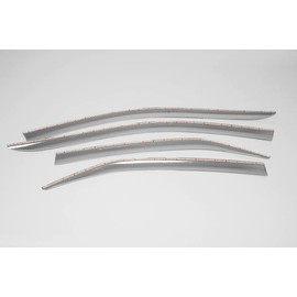 AUTOCLOVER Tape-On Rain Guards Window Visors 4 Pcs Set for Toyota Camry 2018 2019 2020 2021 2022 2023 2024 / Window Deflectors, Out-Channel Vent Shades (Chrome)