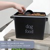 AuldHome Design Retro Dog Food Canister (Black); Modern Farmhouse Style