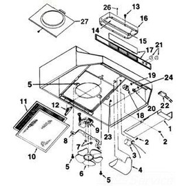 Broan-Nutone S97017708 Srv 671R Mtr Assy