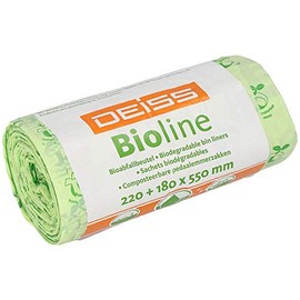 DEISS Bioline Organic Bin Liners 10 L Compostable Pack of 20