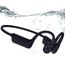 Auriculares de natación de silicona suave, IP68 impermeables para conducción ósea, reproductor de MP3 de 32 GB y auriculares deportivos inalámbricos B