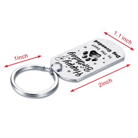 Alotozo Happy Birthday from Dogs to Grandad - Dog Grandad Birthday Keyring - Grandad Fathers Day Birthday Gifts from Dog