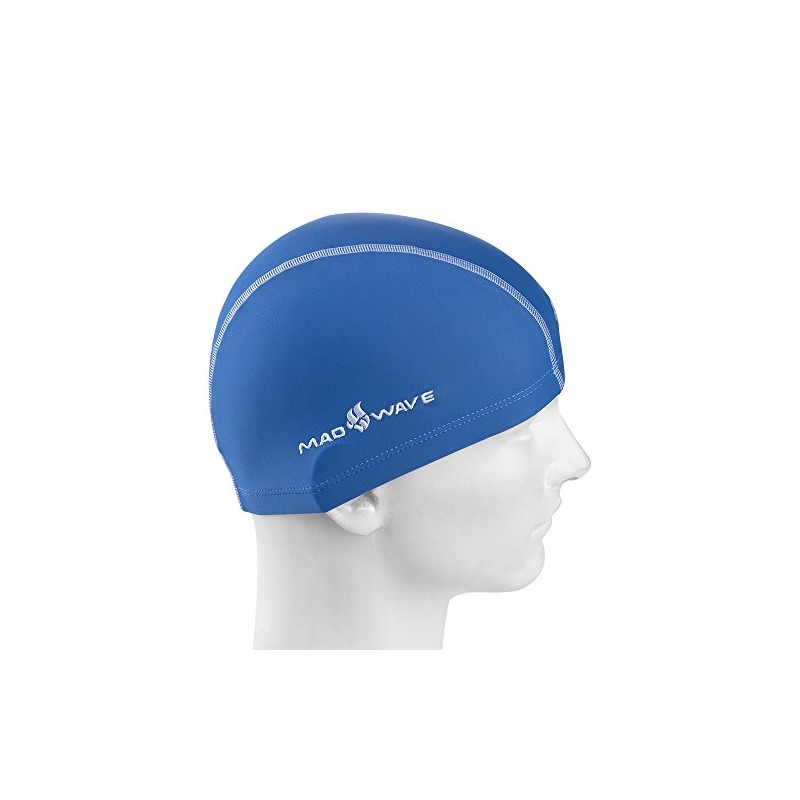 Mad Wave ERGOFIT Textile Lycra Swimming Cap, Blue