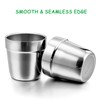 E-far Metal Cups for Kids Baby, 6 Ounce Stainless Steel