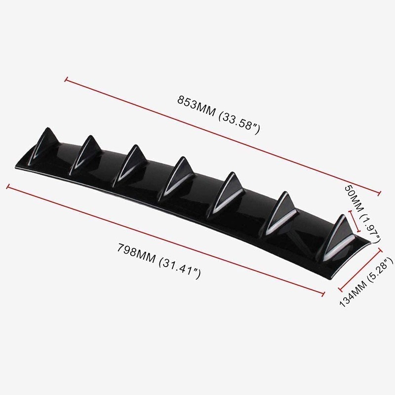 RULLINE 33.5" x5.2" Universal Rear Bumper Lip Diffuser Car Rear