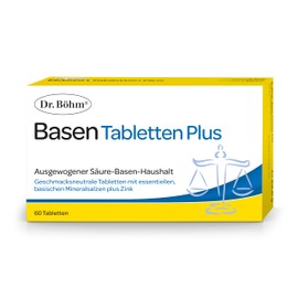 Dr. Böhm Basen Tabletten Plus: Säure-Basen-Balance mit Magnesium, Kalium und Calcium sowie Zink, Selen und OPC, 60 Tabletten