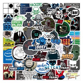 Hacker Stickers,50 PCS Cool Programming Vinyl Waterproof Decals for Water Bottles Computer Bicycle Skateboard Luggage Phone Pad Laptop Kids Teens Stickers Pack