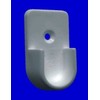 1 PACK OF 2 WHITE WARDROBE RAIL END SUPPORTS INC SCREWS WITH DOWEL
