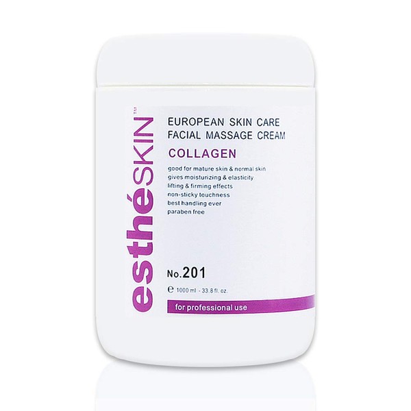 estheSKIN Collagen Facial Massage Cream for European Skin Care, 33.8 fl.oz. / 1000 ml