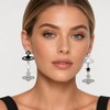 Cute Silver Plated Saturn Stud Earrings Planet Charms Cubic Zircon