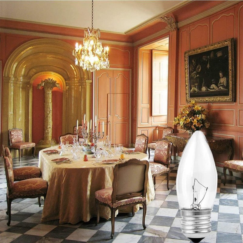 40W Incandescent Torpedo Tip Chandelier - ge Light Bulbs 40