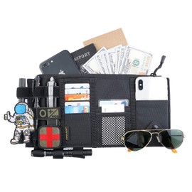VIPERADE CHA4 Organizador de visera para coche, organizador de visera para camión, organizador de visera táctica MOLLE, accesorios para automóvil, soporte para documentos, anteojos de sol, organizador