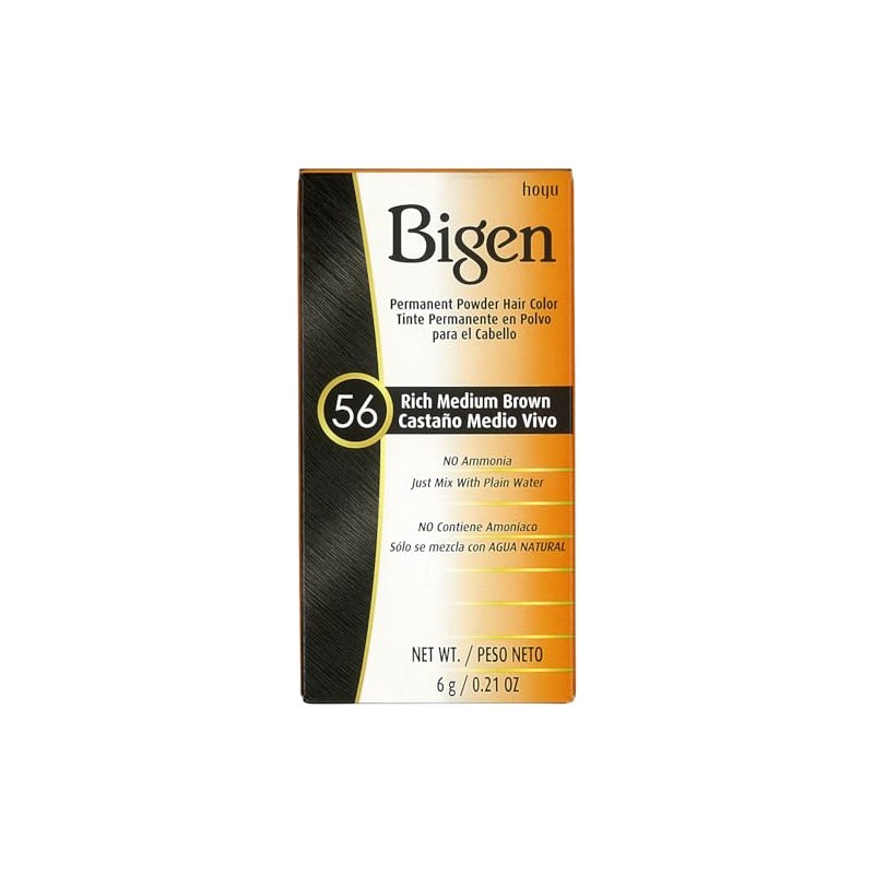 Bigen Permanent Powder Hair Color 56 Medium Brown 1 ea