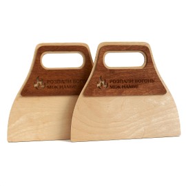 OFXDD BBQ Hand Fan, 2 Pcs - Fan for Barbecue and Grill - Wooden Manual Fan Blower Outdoor - Fire Blower Tool