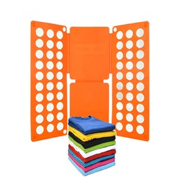 Shirt Folding Board, T Shirt Folder Board Clothes Folding Laundry Organizer Dress Pants Towels Folder for Kids to Fold Clothes (Orange)