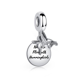 MiWangLing Humingbird Dangle Charm Animal Pet Bead for European Bracelet Women Present