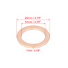 X AUTOHAUX 3pcs M14 Copper Tone Oil Drain Plug Gaskets