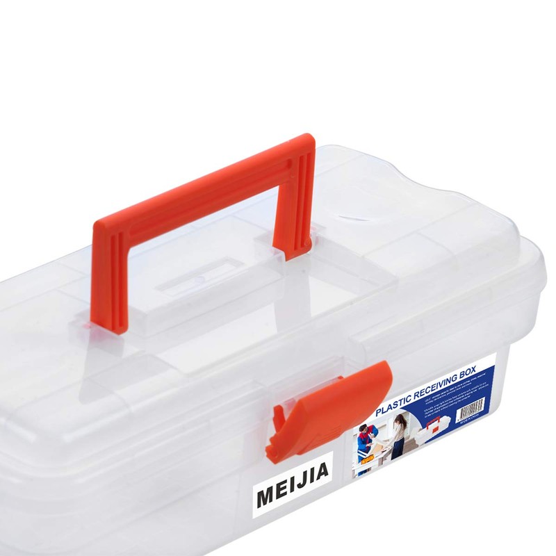 MEIJIA - Organizador de herramientas portátil con asa, caja (negro