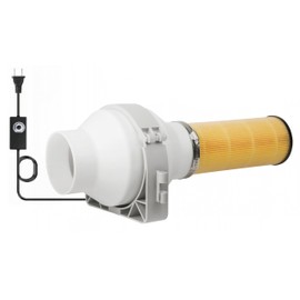 4 Inch Inline Duct Fan Air Filtration Kit Air Purifiers Pipeline Pressurization Fan Ventilation Exhaust Fan with Speed Controller 260 CFM Cooling & Ventilation System for Grow Tent, Hydroponics