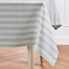 Solino Home Stripe Linen Tablecloth – 100% Pure Linen Sage