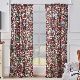 Barefoot Bungalow Alice Curtain Panel Pair, 84 x 84-inch, Midnight
