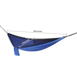 Camping Hammock with Mosquito Net Tent and Rain Fly Tarp for Backpacking Blue US