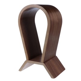 Zerodeko 1pc Walnut Wooden Headset Holder Natural Earphone Desk Display Stand for Home Office Decoration Creative Hanger for Headphone Storage Stylish Practical Accessory for Gamers Music