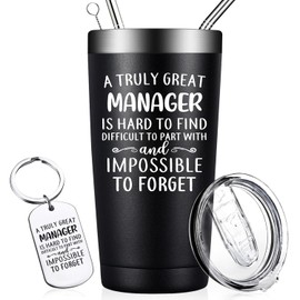 DOEARTE Manager Gifts for Men - Christmas Boss Day Manager Gifts - A Truly Great Manager is Hard to Find - Thank You Appreciation Gifts for Manager, Boss, Leader - 20oz Manager Tumbler
