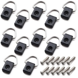 SunSlow Utility Hook, Cargo Hook, Freed N-VAN M6 x 25 mm with Dedicated Screws, Set of 12, Universal Car Hook (Square Shape)