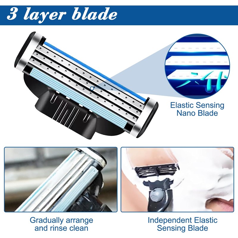 DMNQ 12 x Mach 3 Blades Razor Blades Proglide Blades