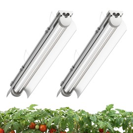 Vshape T8 Grow Light for Indoor Plants, 2FT, 24W, 5000K, 2 Pack, Linkable
