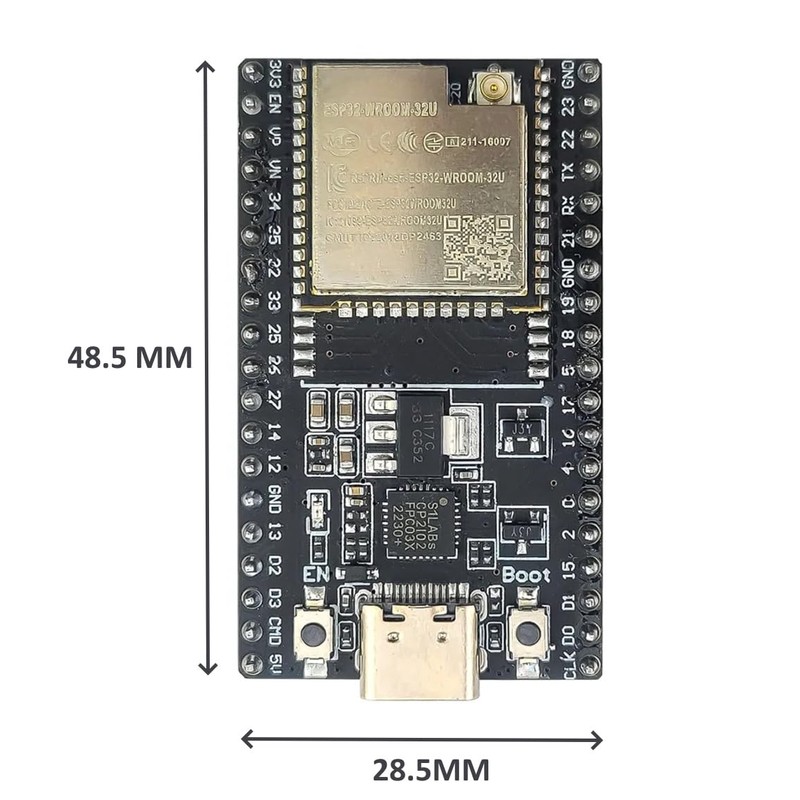 DUBEUYEW ESP32-DevKitC Core Board Typ C ESP32 Entwicklungsboard ESP32-WROOM-32U für