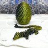 3D Printed Dragon and Dragon Egg Articulated Adult Gemstone Dragon