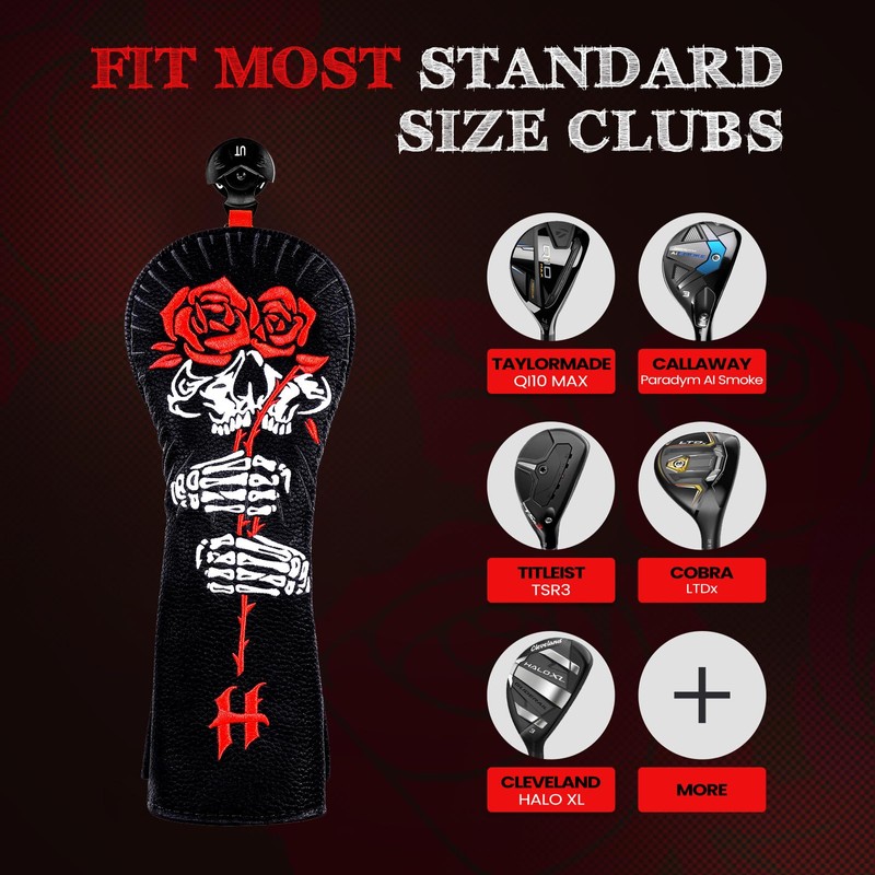 Golf Club Head covers Hybrid Utility Rescue with Interchangeable Number