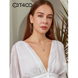 T400 Sterling Silver Necklace I Love You to The Moon and Back Heart Pendant Jewellery Gifts for Women Wife Girlfriend Her Birthday Christmas