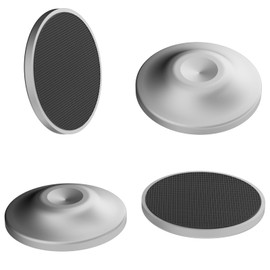 Monosaudio 4 x HiFi Speaker Stands Feet HiFi Spikes Pad Device Feet Aluminium Shock Absorber Feet Absorber Feet HiFi Coaster for Amplifier Turntable Subwoofer (Silver, SP3909)