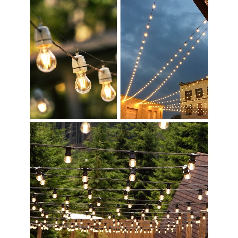 TooTaci Outdoor String Light Hanging Kit, Globe String Light Suspension