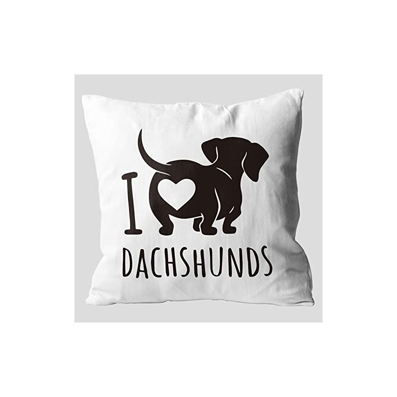 Grace Yonks I Love Dachshund Throw Pillow Covers, Painting Dachshund