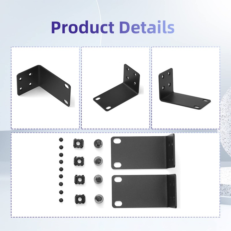 PhyinLan Universal Rack Mount Kit 1U Rack Ears for NETGEAR