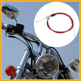 Partuto 120cm 47.24" Throttle Cable Wire for 50cc-250cc ATV Quad Bike Red Replacement