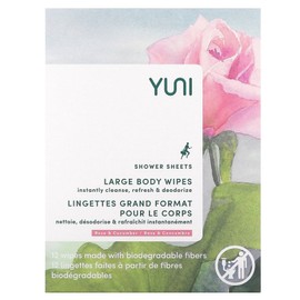 Uni Beauty Shower Sheet Rose and Cucumber 12 Sheets YUN-00753, 120ml / 유니 뷰티 샤워 시트 장미 and 오이 12장 YUN-00753, 120ml