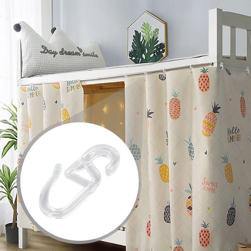 Transparent Curtain Hooks, Plastic Hooks, Curtain Hooks, Shower Curtain Hooks,