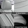 Foneso Universal Car Seat Covers, Nappa Leather Automotive Seat Covers