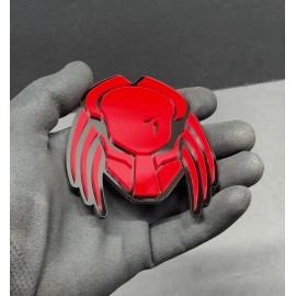 UsaStandard 2x Predator Mask Alien Head Car Fender Badge Emblem Green on Black 4x4 SUV