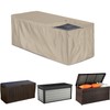 COOSOO Patio Deck Box Cover, Zipper, Waterproof, 420D Oxford Cushion